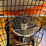 Vintage chrome metal chandelier 70' mid century design