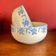 Two antique salad bowls