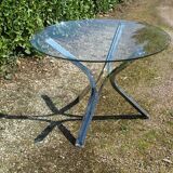 Chrome and glass table