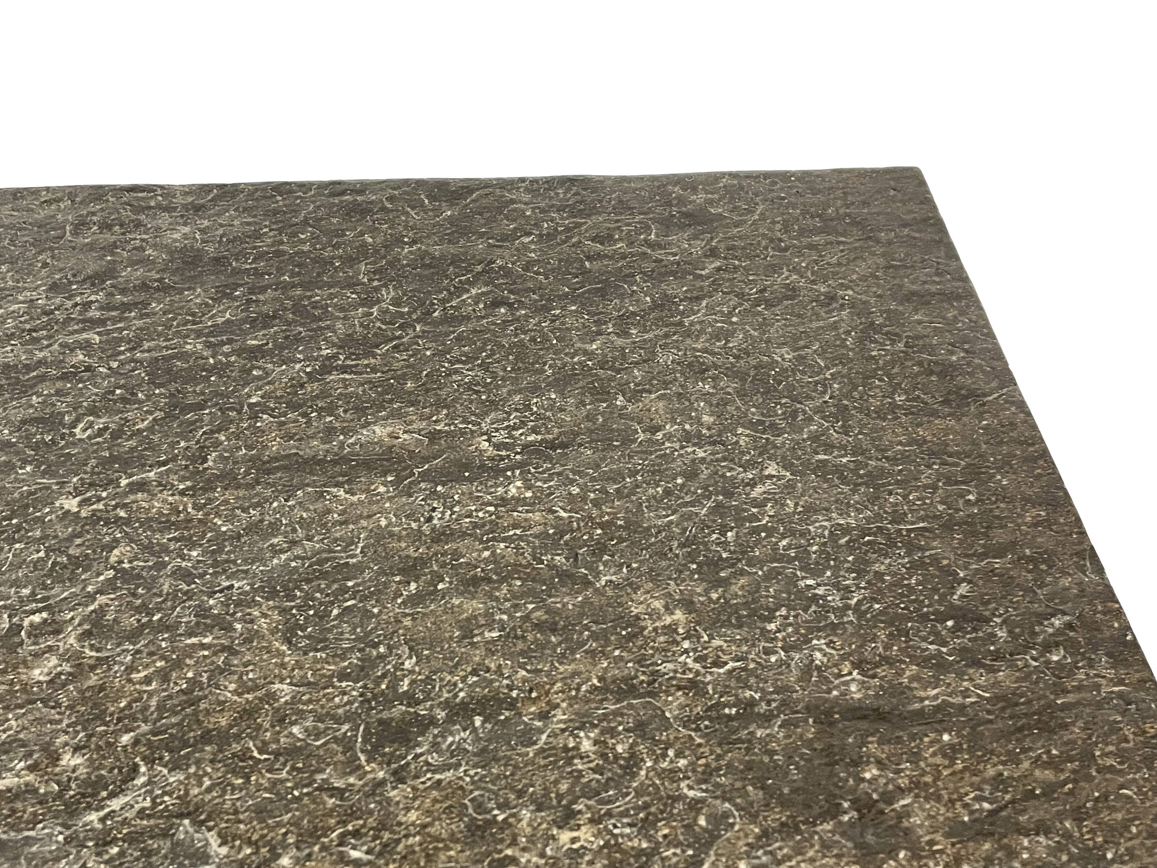 Vintage coffee table stone top frame steel 70's design