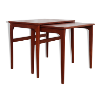 Lot de 2 tables gigognes scandinaves