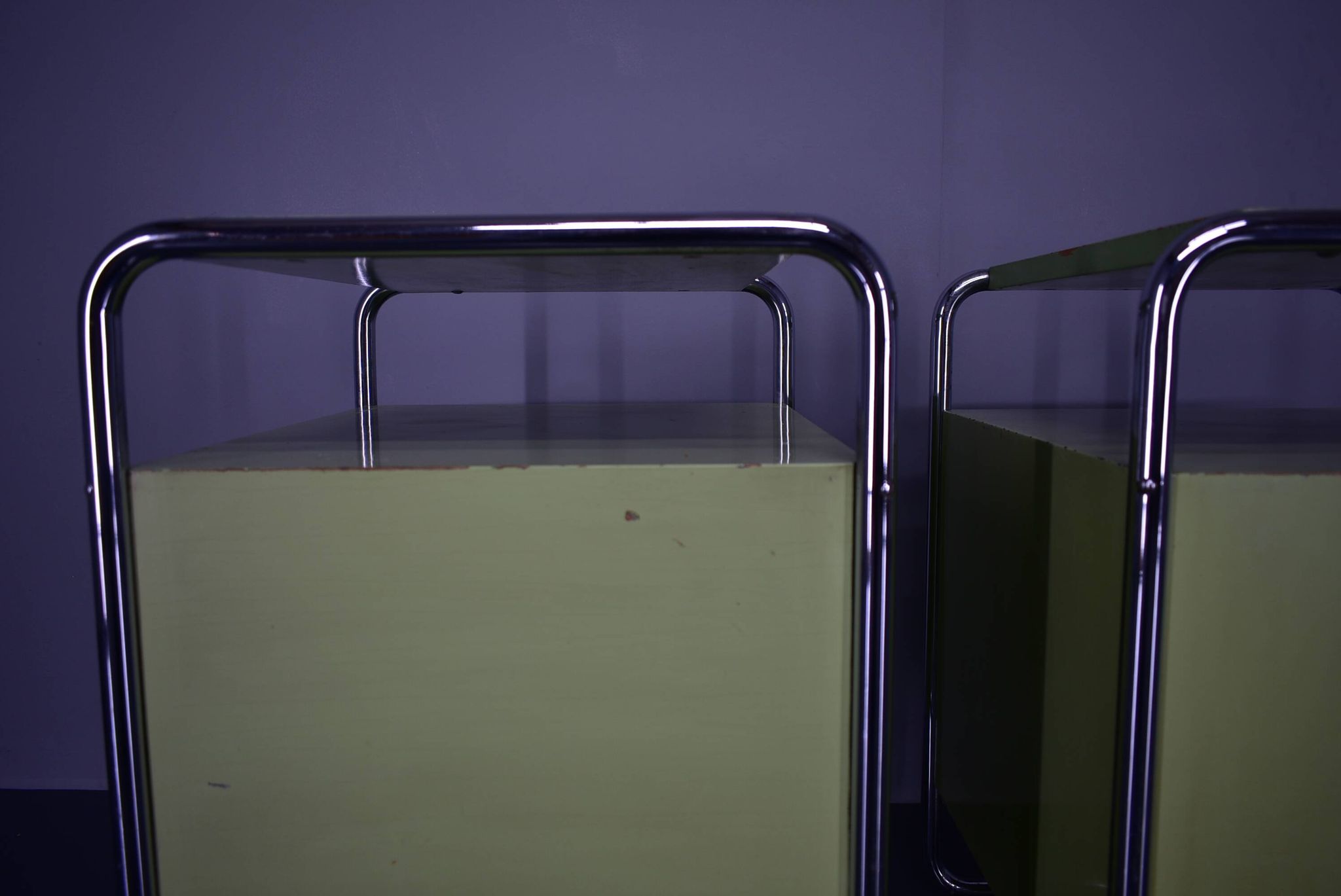 Set of Two Bauhaus Night Stands by Vichr & Co., 1930s