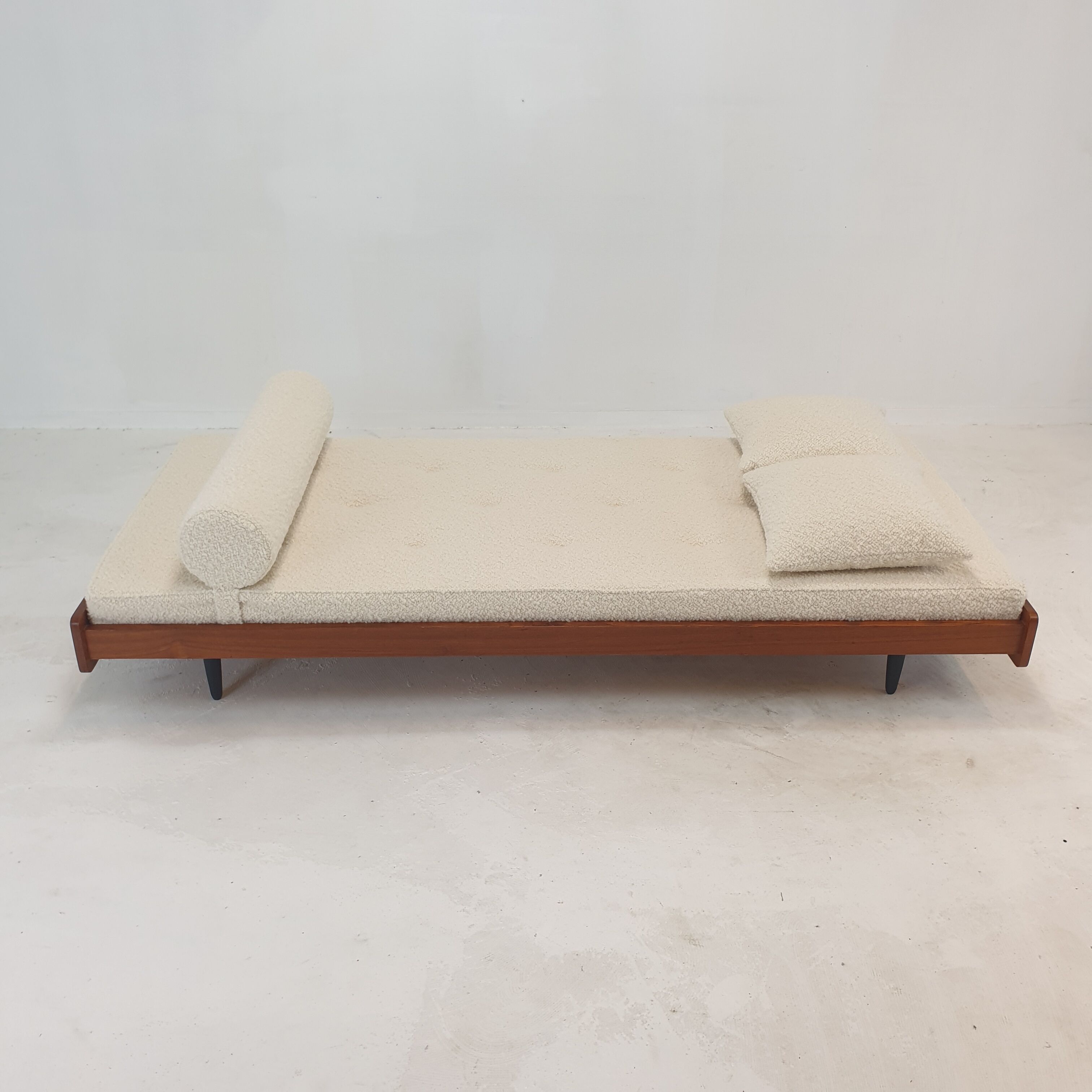 Teak Daybed with Cushions and Bolster, 1960s
