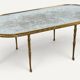 Maison Baguès coffee table in gilded bronze and aged mirror – 1950s