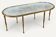 Maison Baguès coffee table in gilded bronze and aged mirror – 1950s