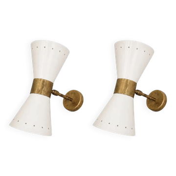 Pair of wall sconces in the style of the 1950s Pair of wall sconces