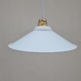 Enamelled sheet metal pendant light
