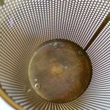 Postmodernist perforated brass wastepaper basket 1980 Memphis