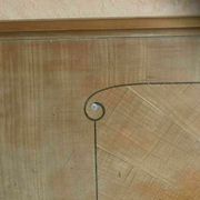 20th century yellow veneer wood Art Deco bed