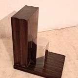 Art Deco pair of bookends in Macassar ebony.