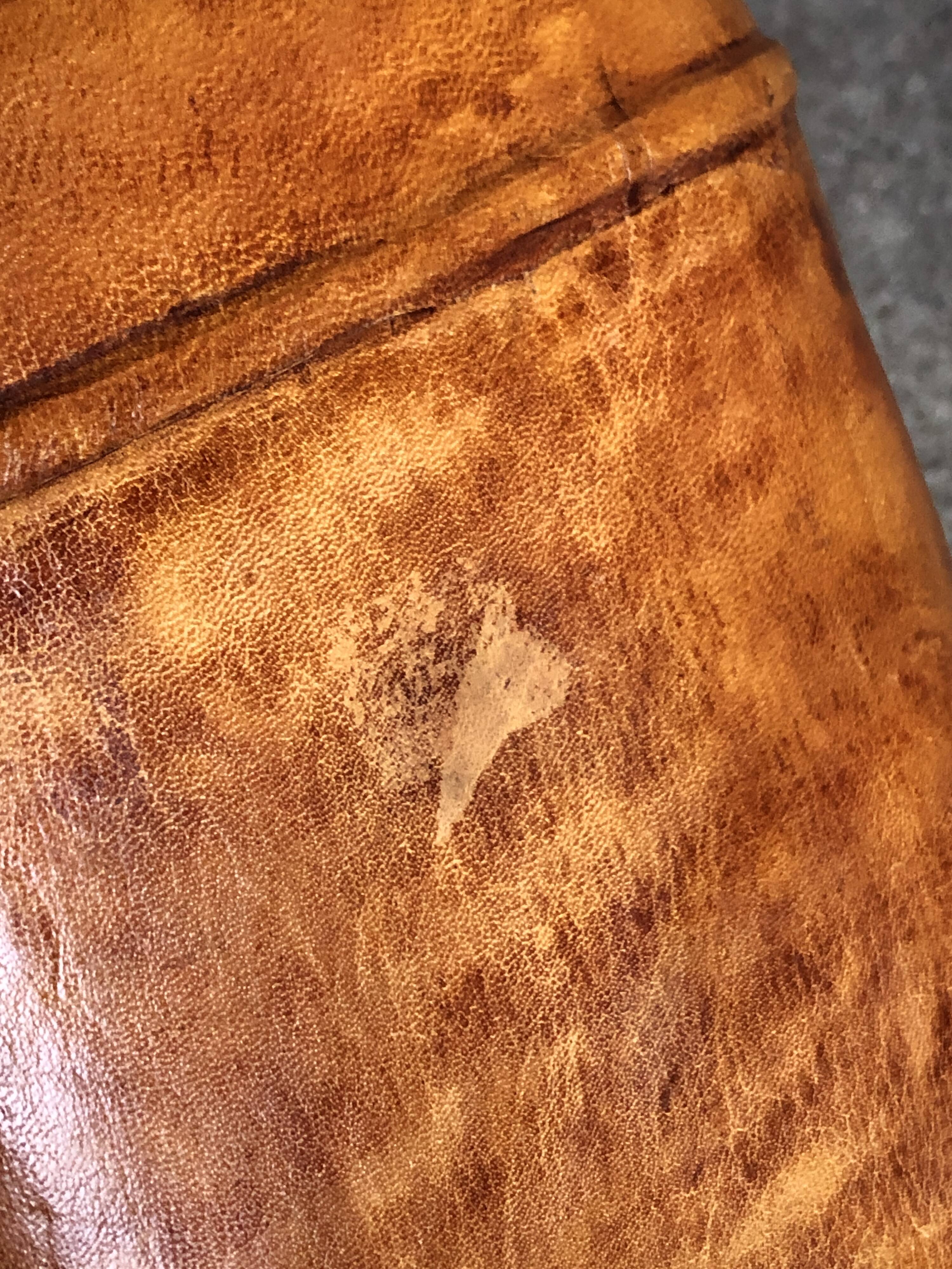 Large vintage leather lamp