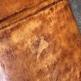 Large vintage leather lamp