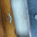 Antique 19th-century wooden chest of drawers with a marble top