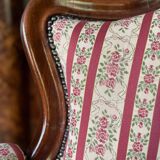 Louis Philippe style armchair with footrest from the 19th century.