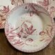 3 plates Terre de Fer Gien model "Tulips"