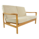 Cream corduroy 2-seater bench seat