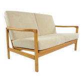 Cream corduroy 2-seater bench seat