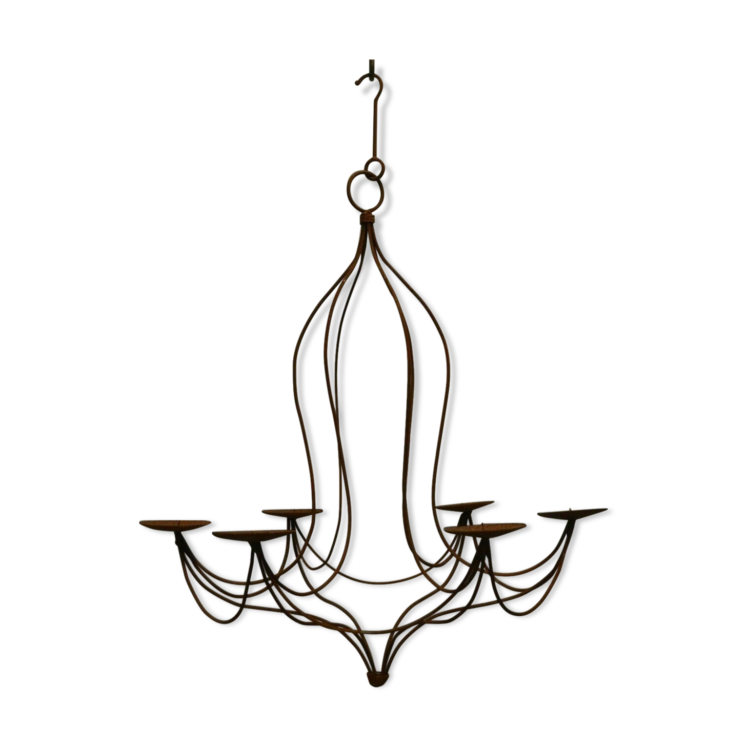 Wrought-iron candle chandelier
