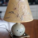 Lampe boule moderniste en grès pyrité de la borne par baudat