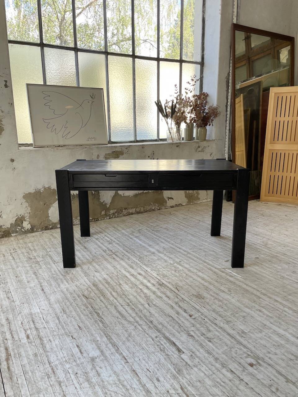 Regain black stained elm desk