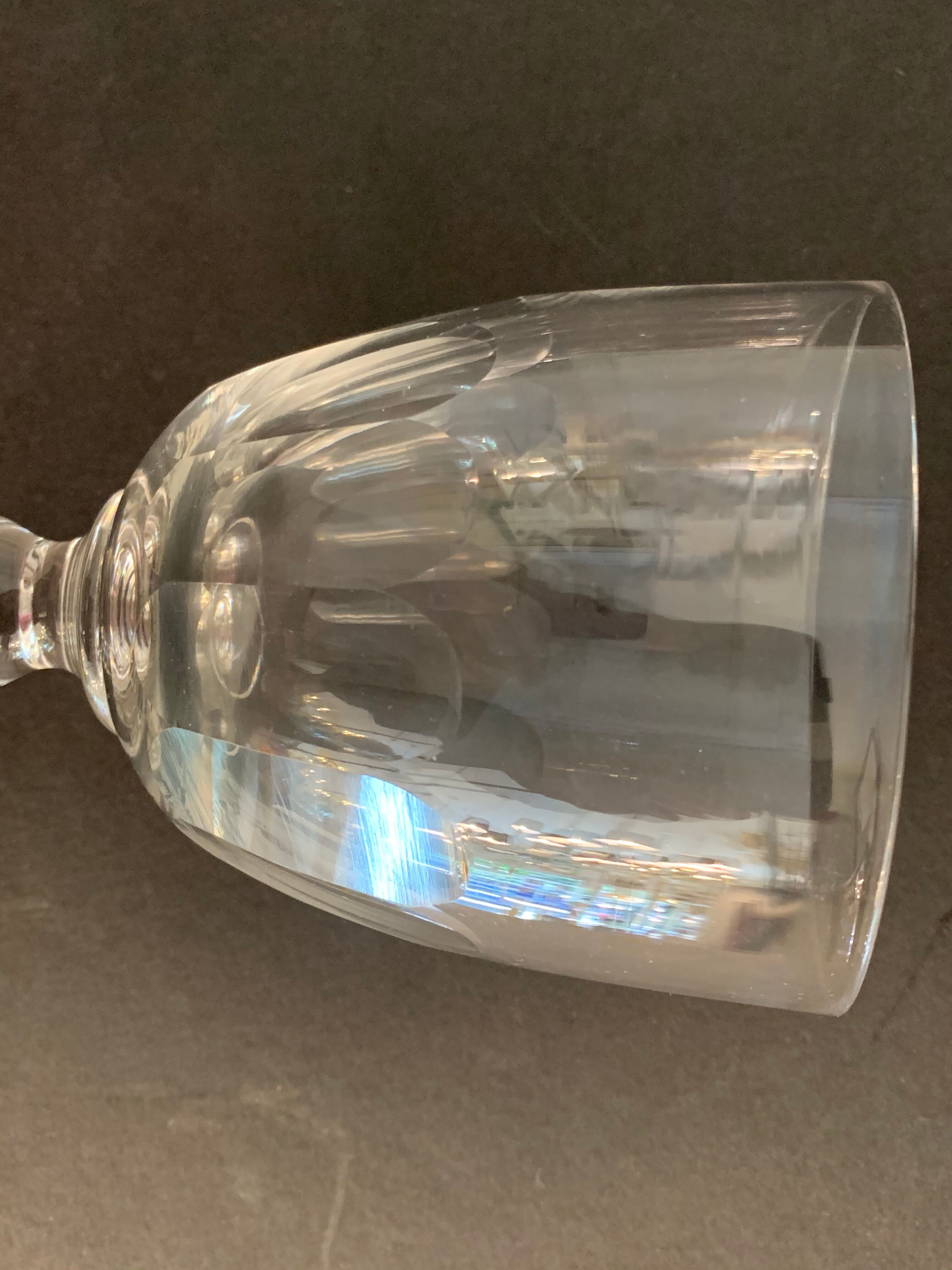 Lot of 8 old glass walking glasses of 2 different sizes