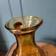 Amber glass carafe with geometric design – 1960s/70s