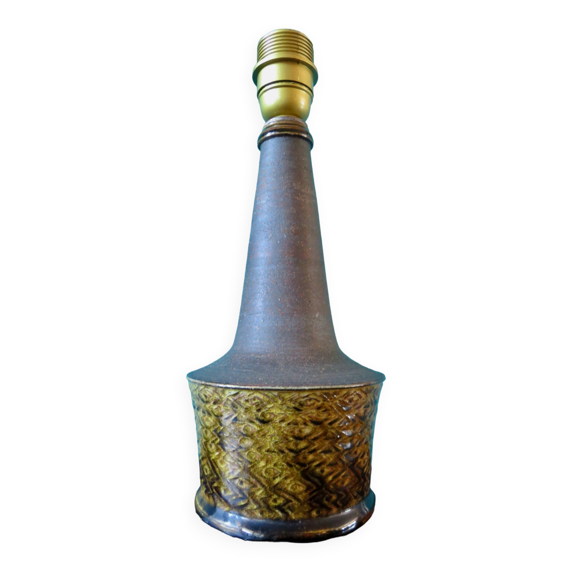 Bedside lamp in stoneware and ochre glaze. Nils Kahler, Denmark, 1965