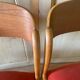 Série de 3 chaises traîneau Baumann