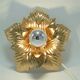 Applique fleur dorée