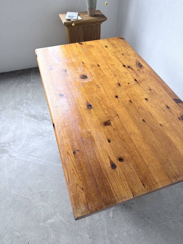 Table mobilier de montagne pin massif