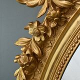 Large Gilded Wood Mirror, Louis XV Style – Part 2 of the 19th Century