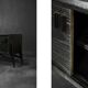 Mid-Century Modern Scandinavian Buffet in Dark Raw Oak with Wooden Handles, 1960s