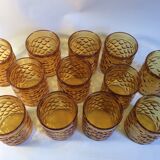 12 vintage "pineapple" glasses