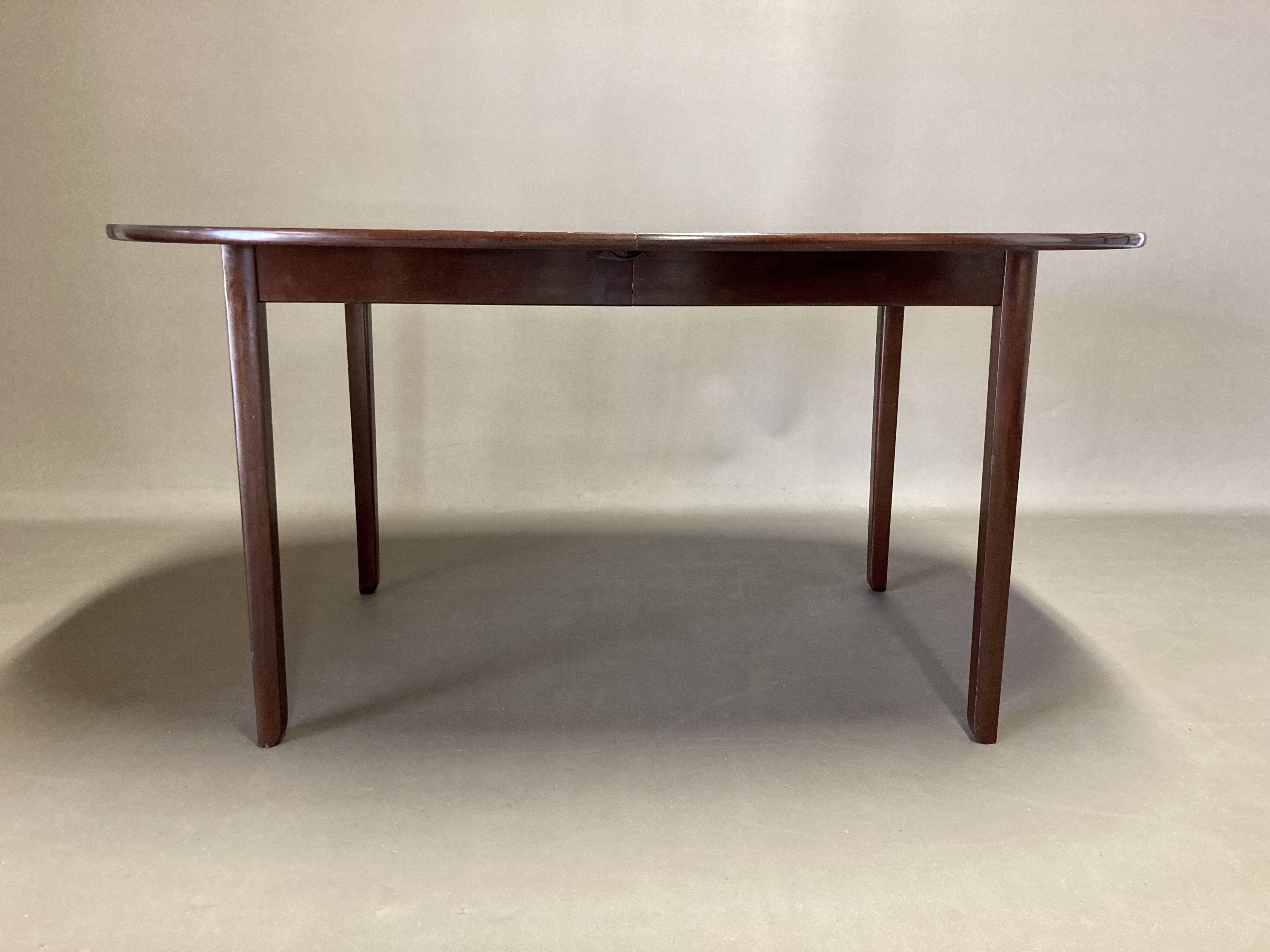 Table haute palissandre Design Scandinave "Ole Wanscher" 1950.