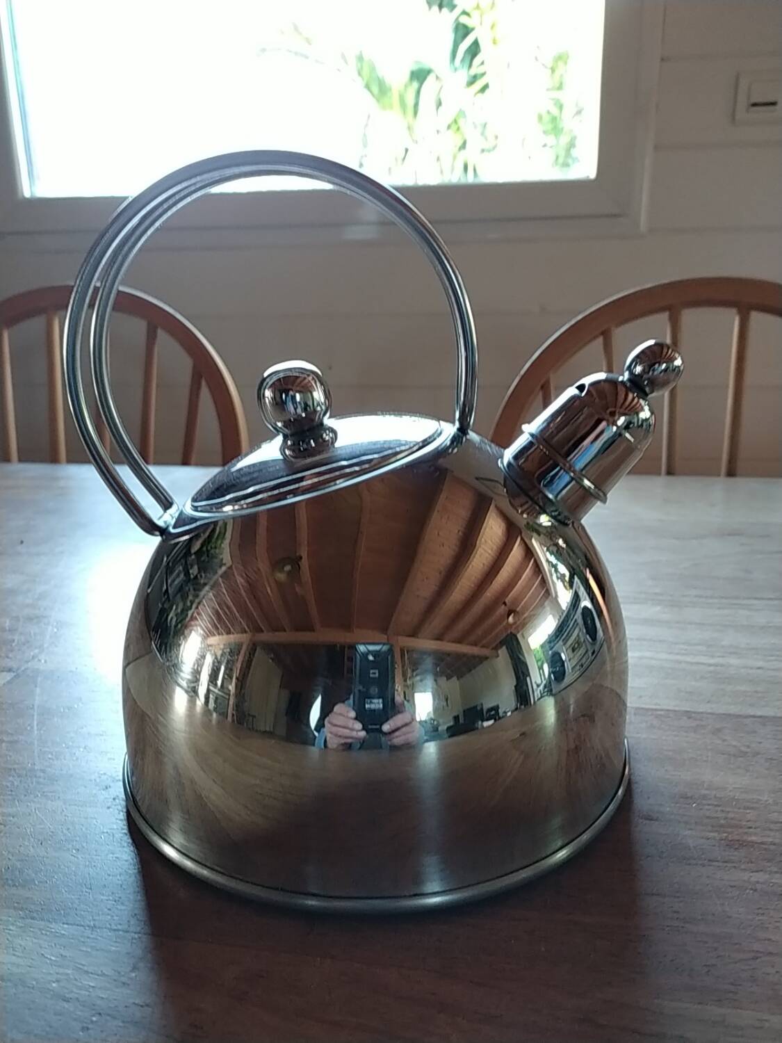Demeyere 2.5 L whistling kettle.