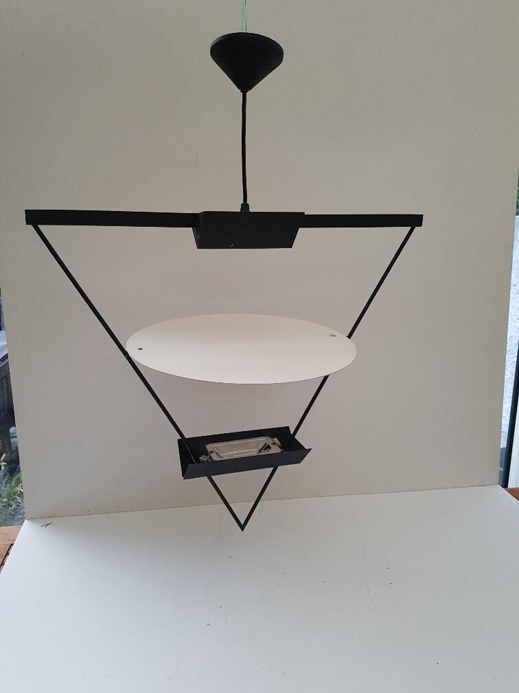 Chandelier design halogen metal Lucien Gau