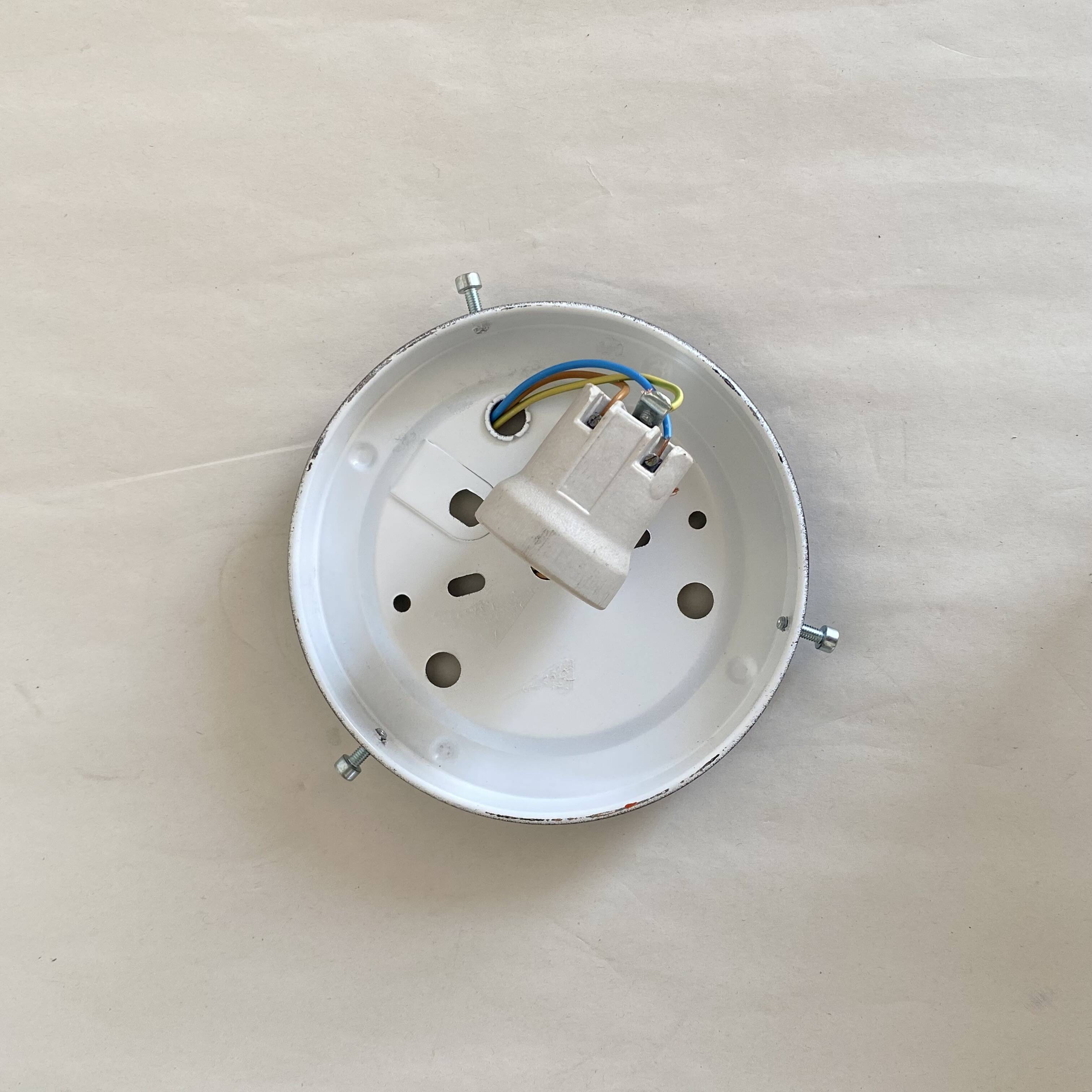 Small square wall light ceiling light molded glass 1970 1980