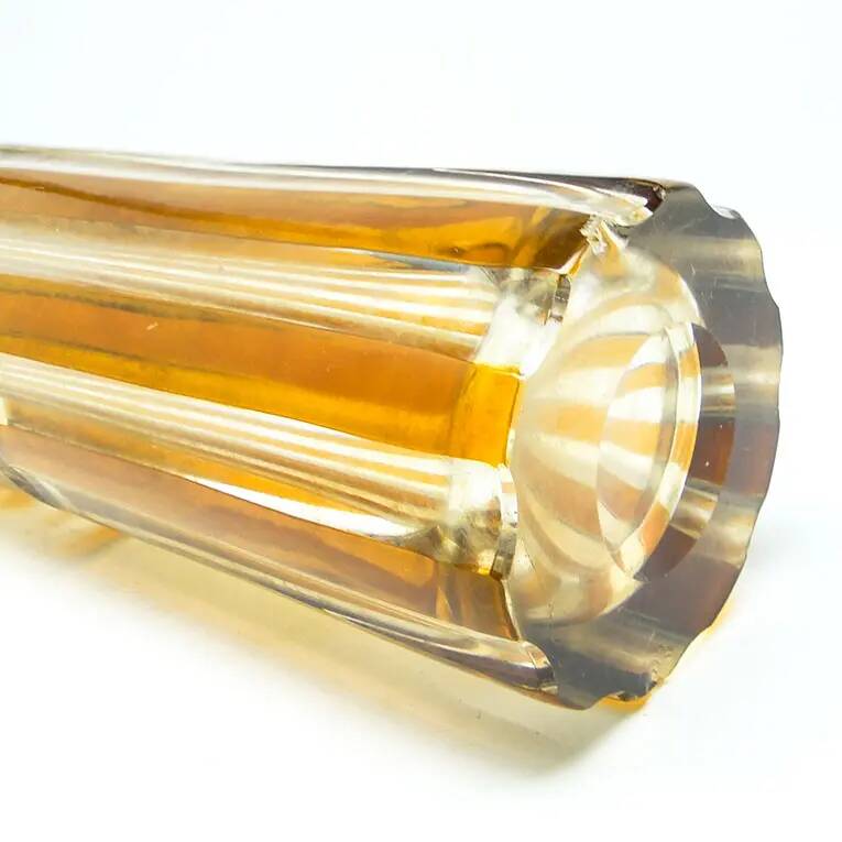 Mid-century modern vase, crystal, Huta Julia, Poland, 1970s