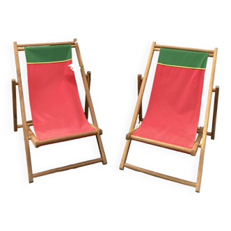 2 deck chairs for children