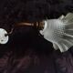 Swan neck and tulip glass wall light, porcelain lamp