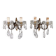 Pair of antique wall sconces in gilded bronze, Italy, 20th century