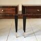 Deux chevets acajou et métal doré 1960