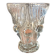 Vase transparent pressed molded glass vintage 1950