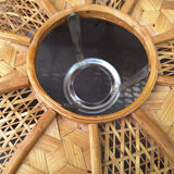 Rattan and wicker lampshade