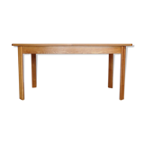 Extendable rectangular table in blond wood