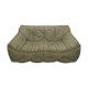 Hans Hopfer Roche-Bobois green leather sofa