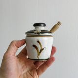 Ceramic honey or condiment pot