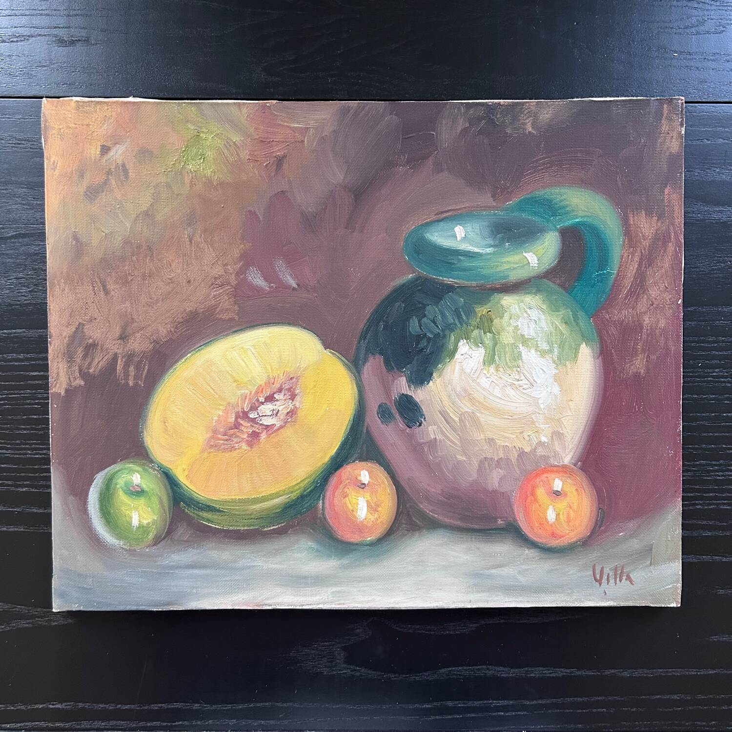 Pitcher and melon painting