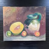 Pitcher and melon painting