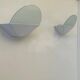 Pair of vintage wall lights, white metal and sandblasted glass, Italy 1970